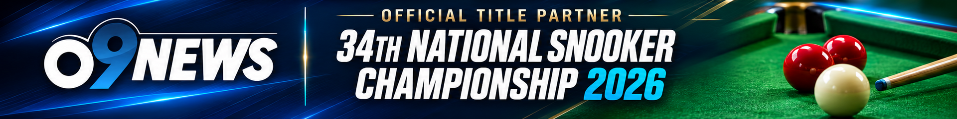 O9NEWS — Official Title Partner of the 34th National Snooker Championship 2026